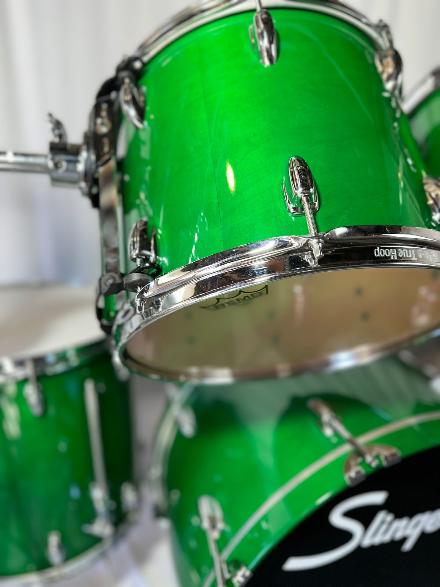 Slingerland Rare Studio King Conway Era Four-Piece Green Drum Set, with Pearl Opti Mount - Used