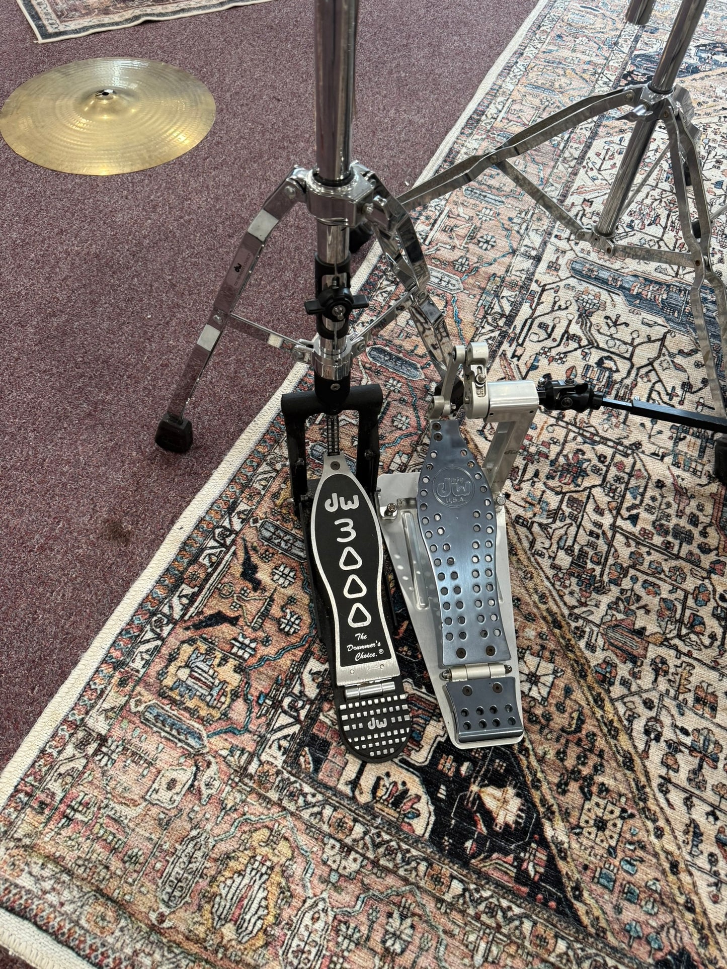 DW DWCP3500TA 3000 Series 2 Leg Double Braced Hi-Hat Stand 2010s - Chrome