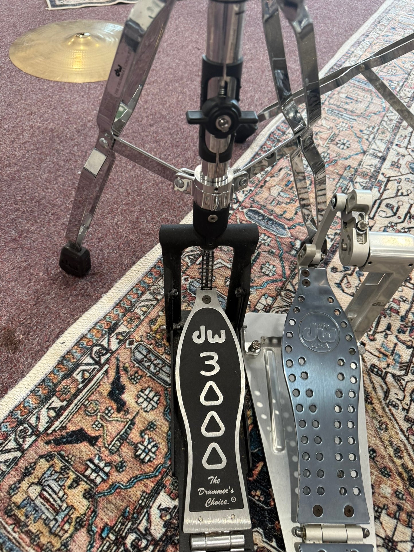 DW DWCP3500TA 3000 Series 2 Leg Double Braced Hi-Hat Stand 2010s - Chrome
