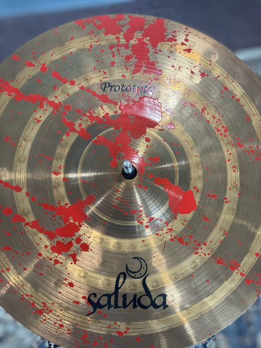 Saluda Prototype Blood Splattered 13" Hi-Hat Cymbals