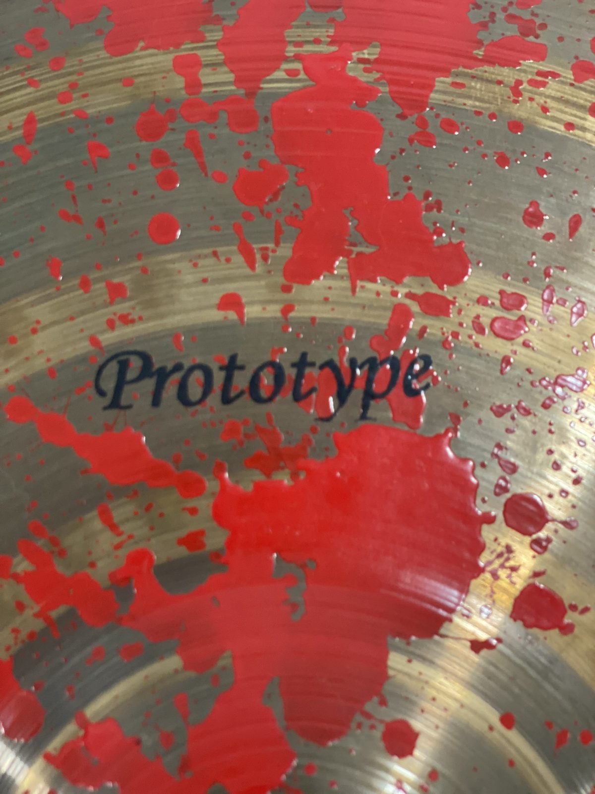 Saluda Prototype Blood Splattered 13" Hi-Hat Cymbals