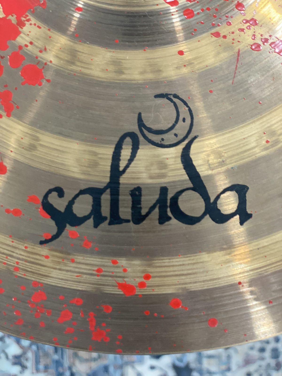 Saluda Prototype Blood Splattered 13" Hi-Hat Cymbals