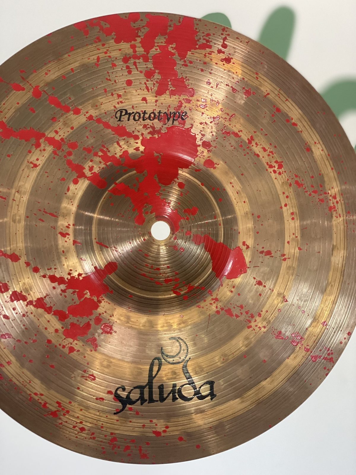Saluda Prototype Blood Splattered 13" Hi-Hat Cymbals