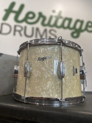 Rogers 10x14" B&B Cambridge Lug Marching Snare - White Marine Pearl (8-Lug)