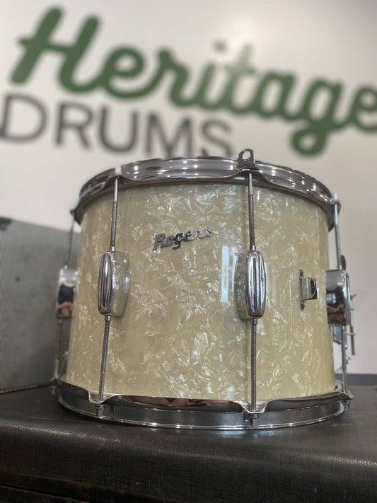 Rogers 10x14" B&B Cambridge Lug Marching Snare - White Marine Pearl (8-Lug)