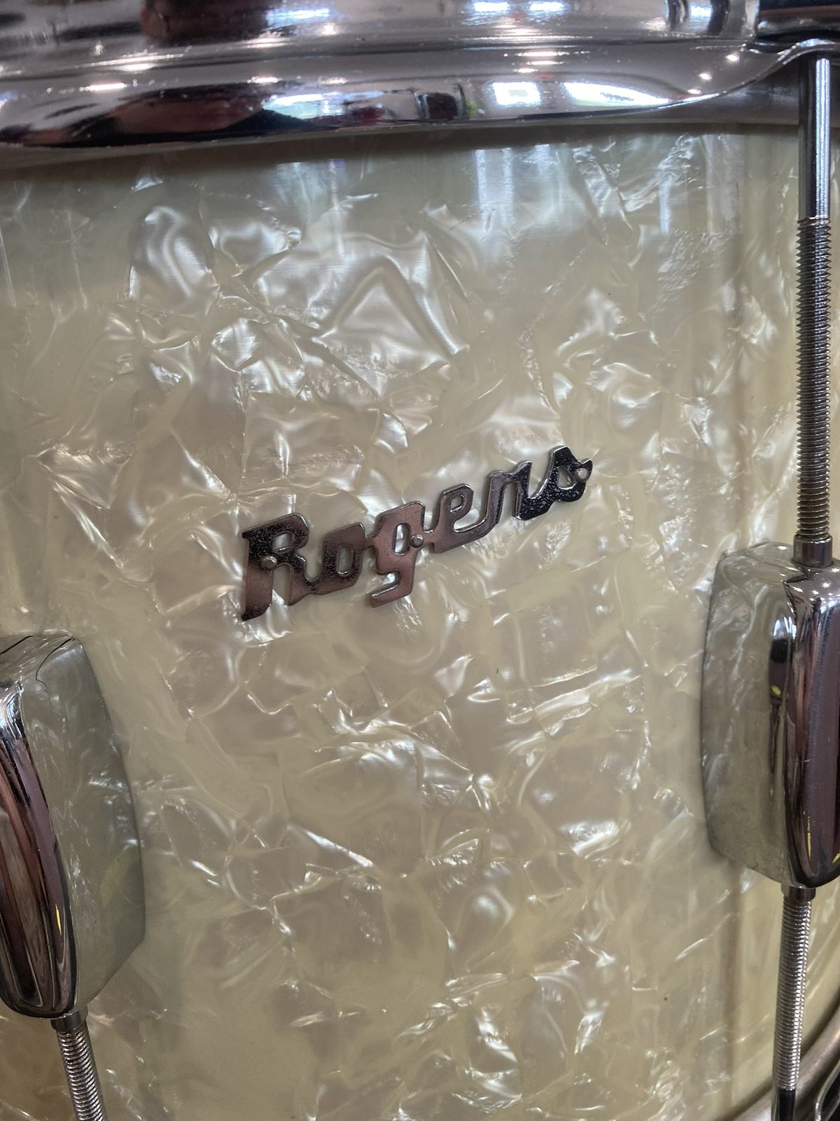 Rogers 10x14" B&B Cambridge Lug Marching Snare - White Marine Pearl (8-Lug)