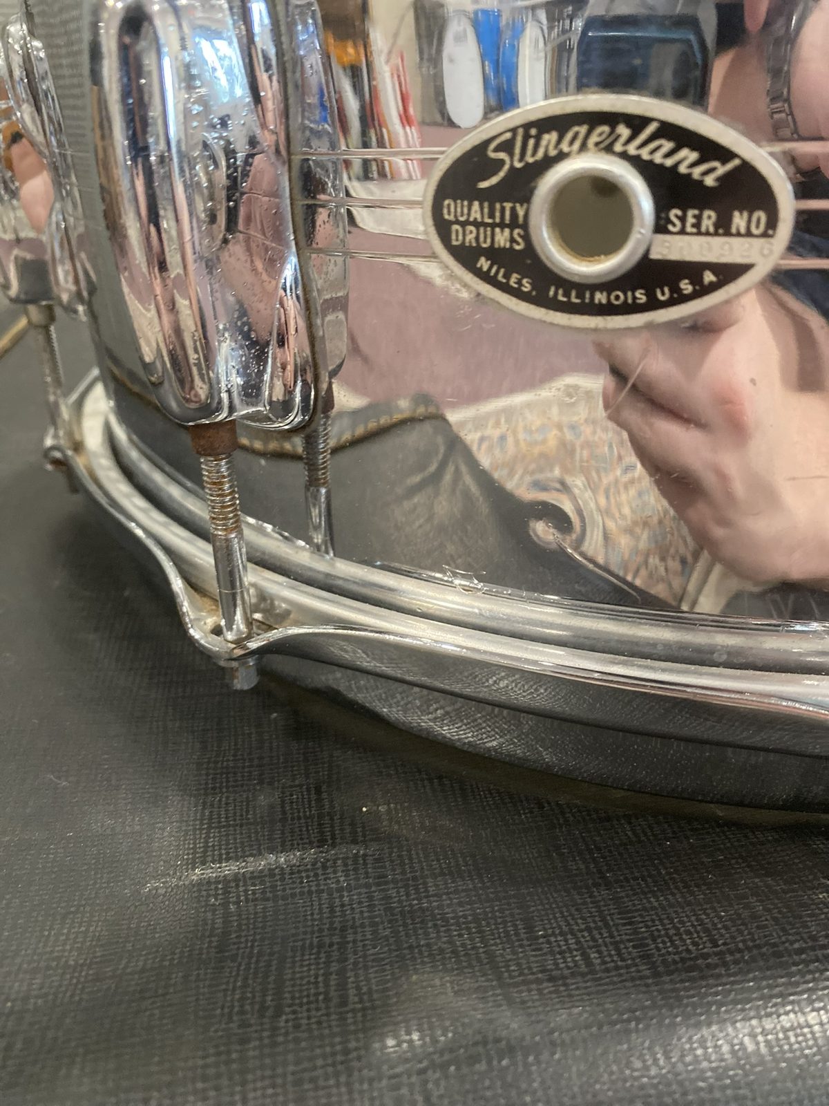Slingerland 6.5x14" Gene Krupa Chrome Over Brass 10-Lug Snare Drum