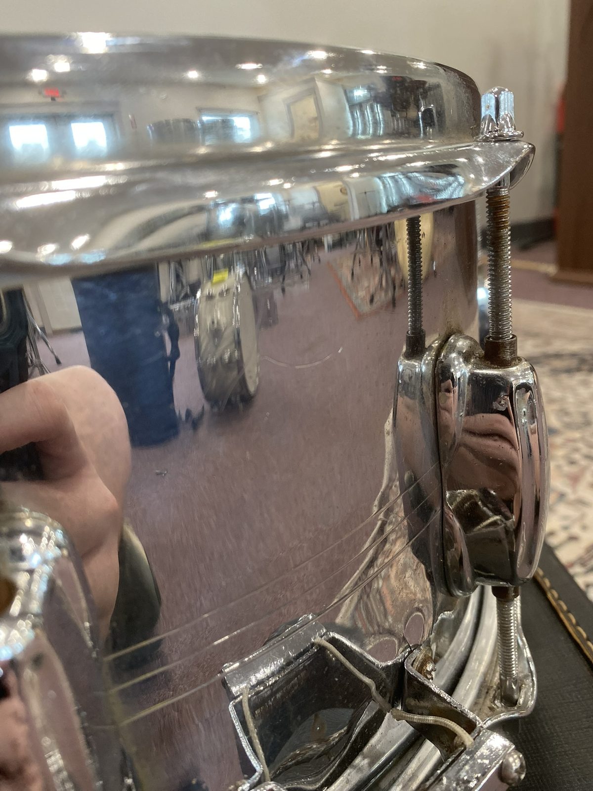 Slingerland 6.5x14" Gene Krupa Chrome Over Brass 10-Lug Snare Drum