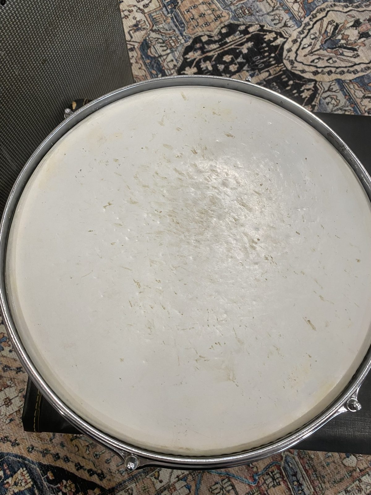 Slingerland 8x12" Rack Tom - White Satin Flame (Niles Gold Badge)
