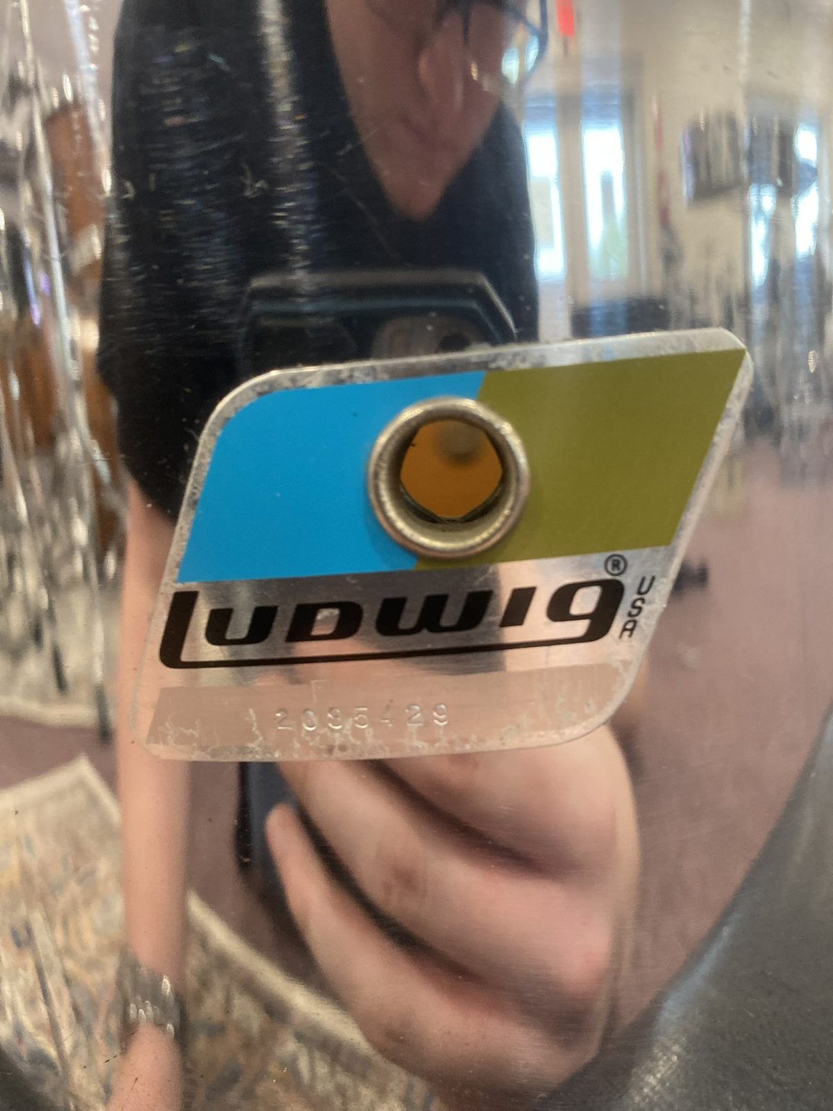 Ludwig 6x10" Chrome Over Wood Concert Tom - Blue & Olive Badge