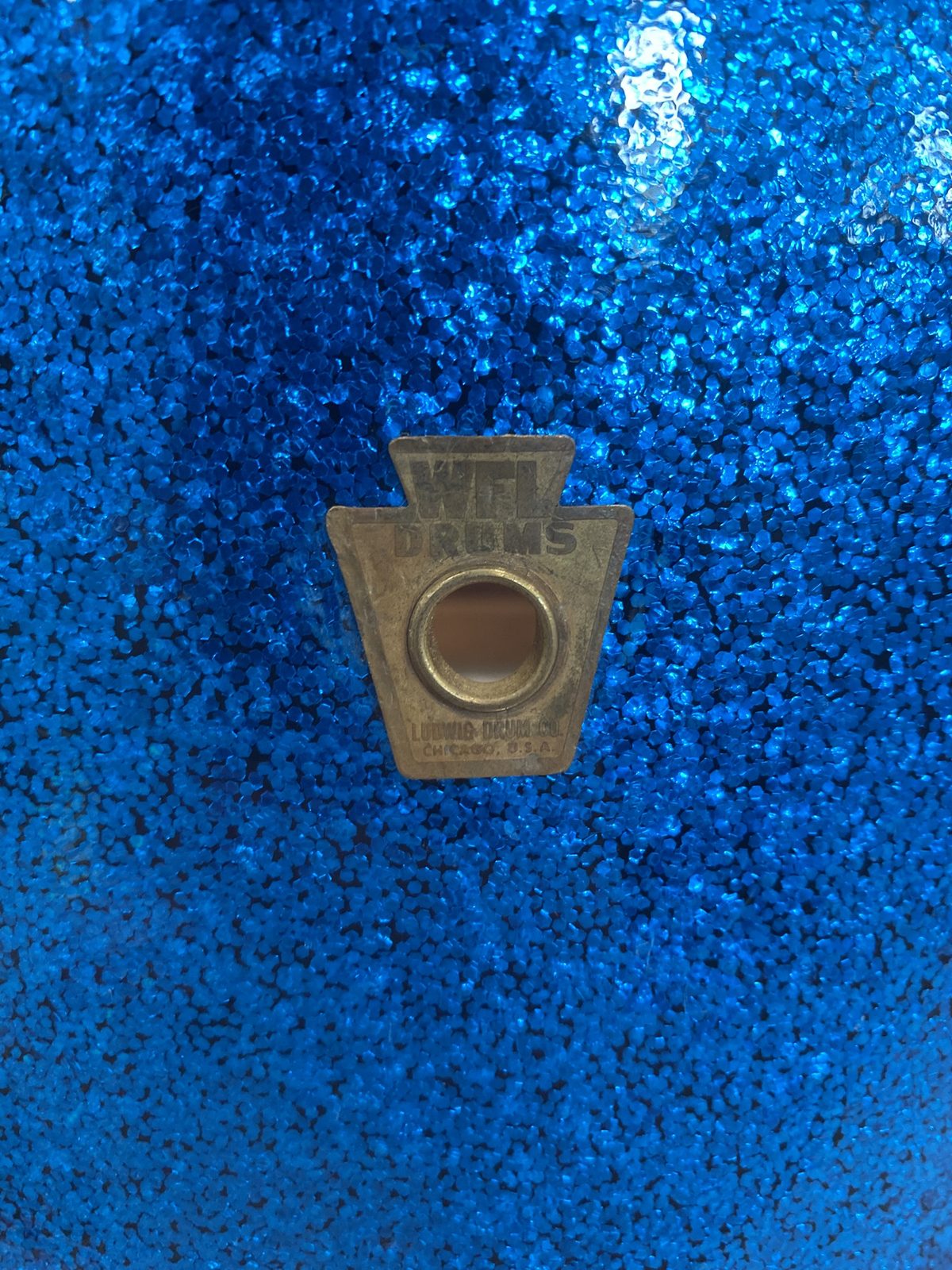 WFL 8x15" Vintage Snare Drum - Blue Sparkle