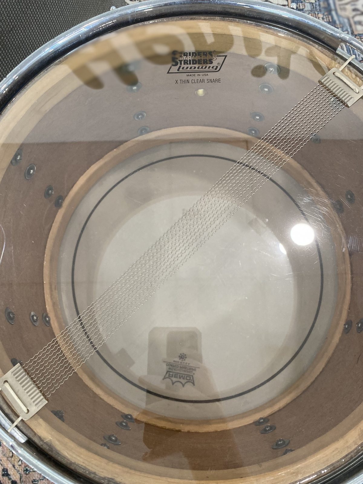 WFL 8x15" Vintage Snare Drum - Blue Sparkle