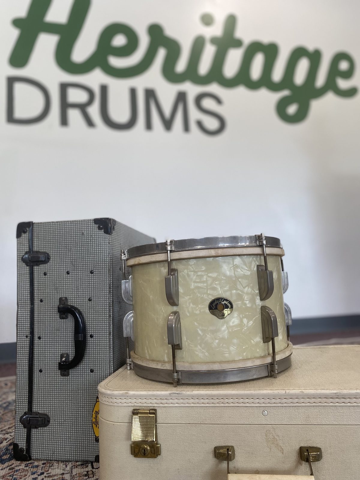Leedy & Ludwig 8x12" Vintage Rack Tom - White Marine Pearl