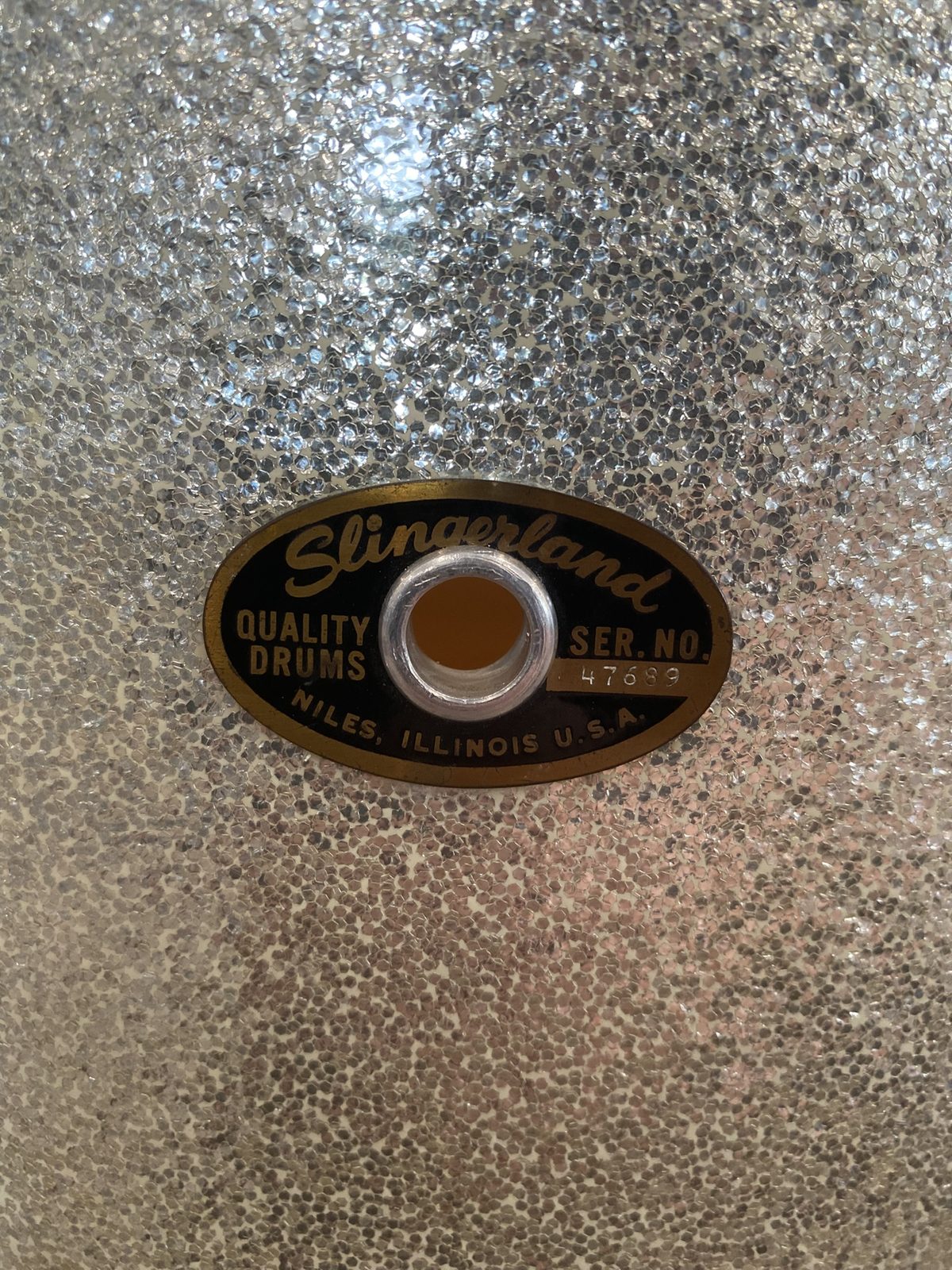 Slingerland Converted Snare Drum - Silver Sparkle