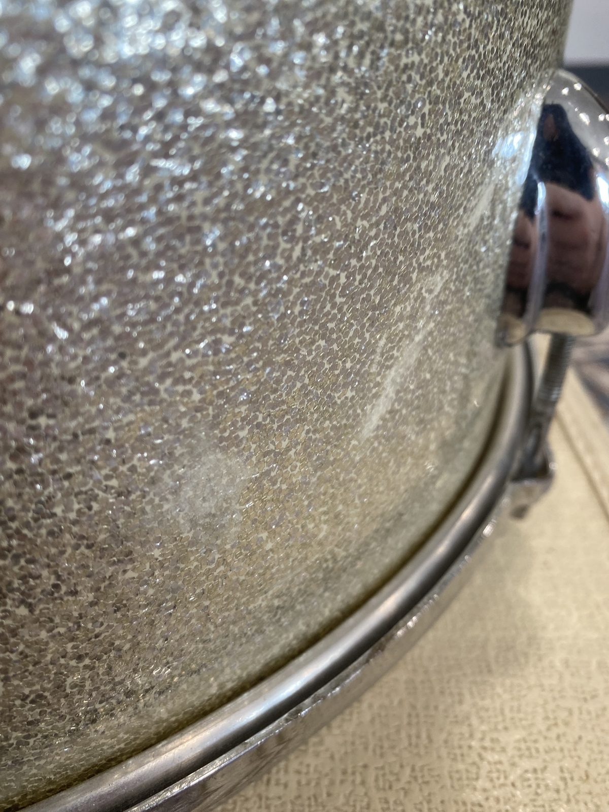 Slingerland Converted Snare Drum - Silver Sparkle