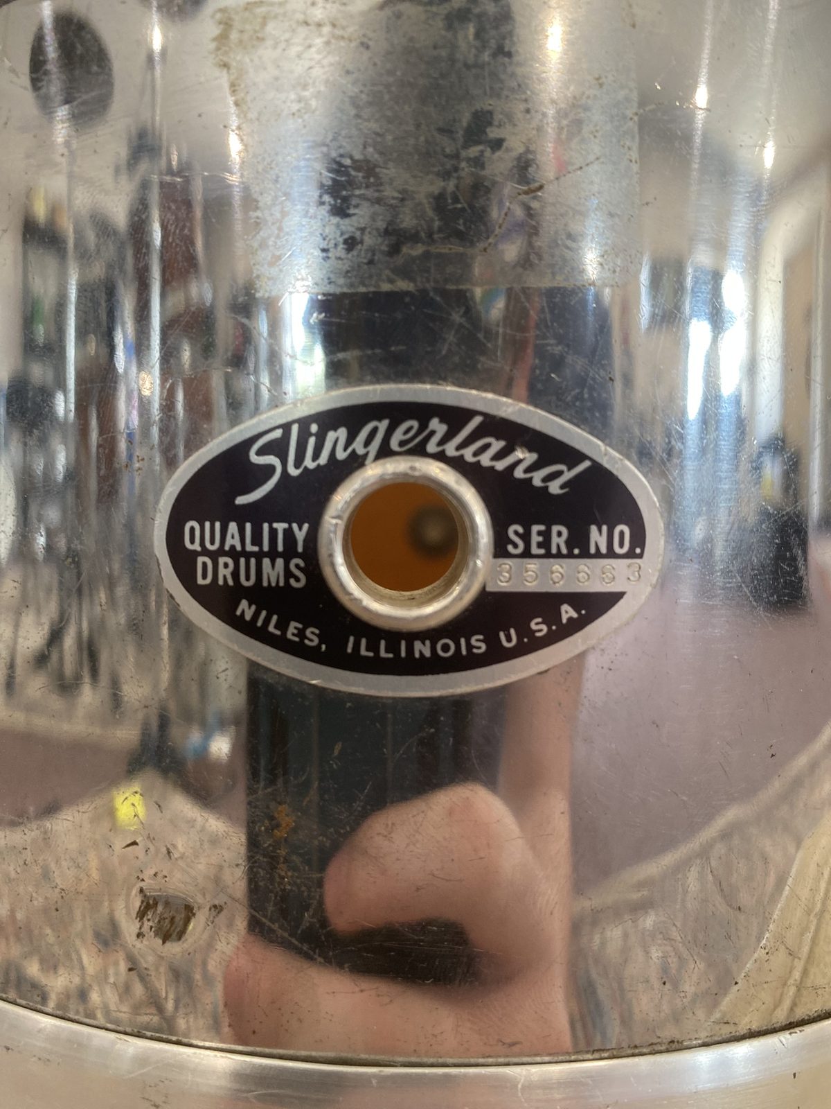 Slingerland 5x8" Chrome on Wood Concert Tom