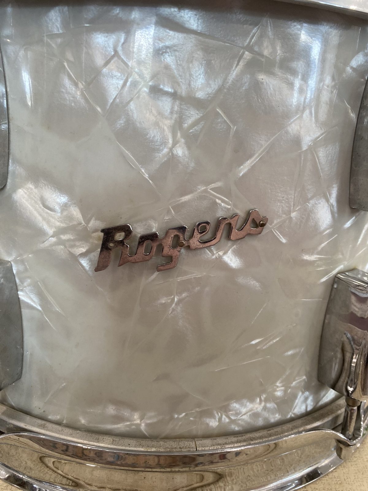 Rogers 8x12" Rack Tom B&B Lug - White Marine Pearl (Possibly Rewrapped)