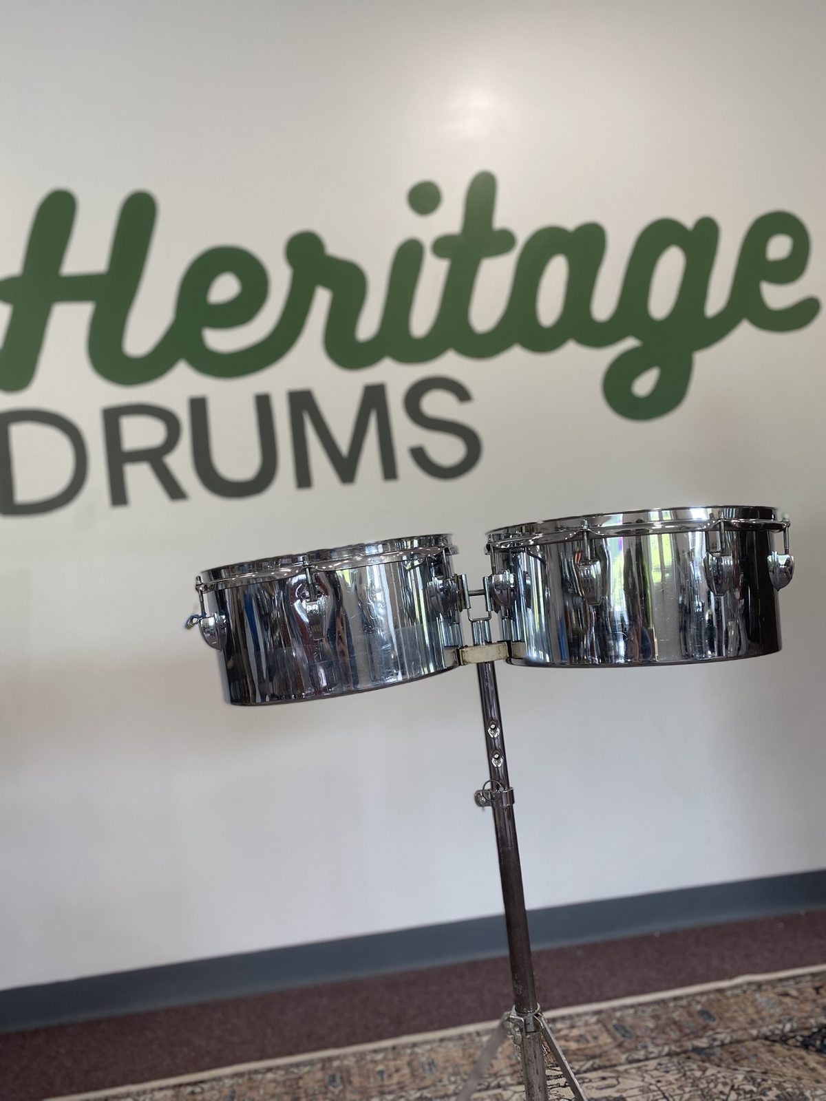 Ludwig Vintage 6x14" & 6x13" Timbales with Stand