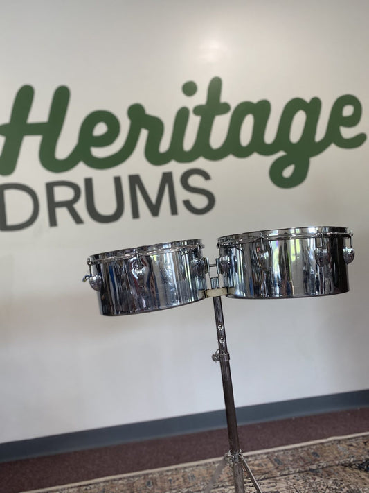 Ludwig Vintage 6x14" & 6x13" Timbales with Stand