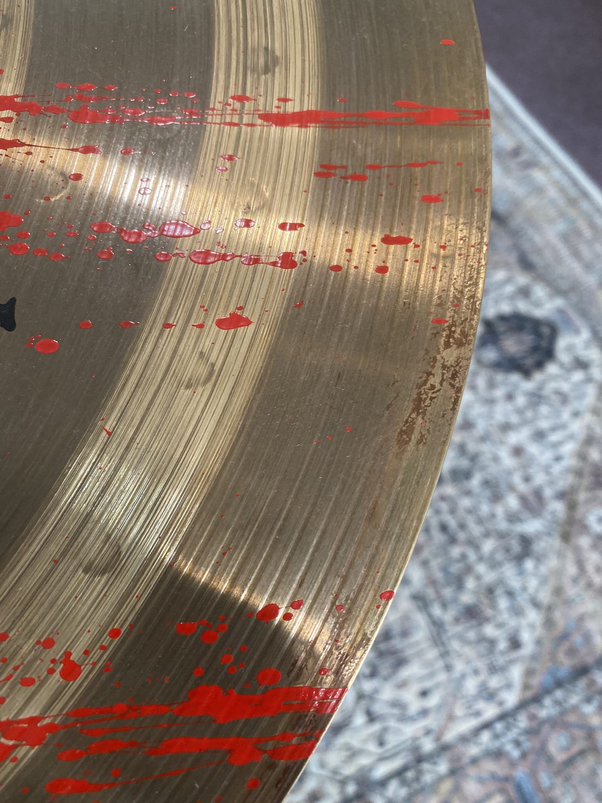 Saluda Prototype Blood Splattered 20" Ride Cymbal