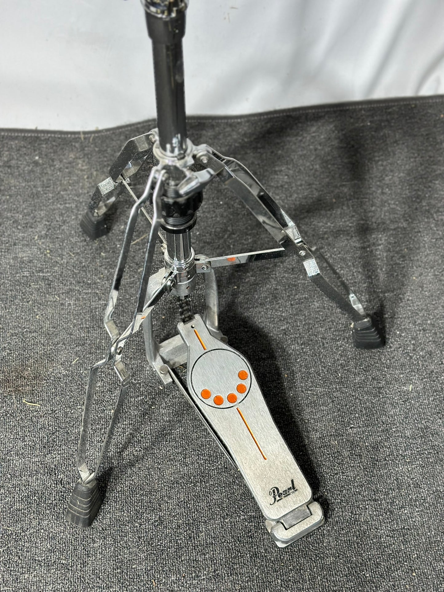 Pearl H930 Demon-Style Heavy-Duty Double Braced 3-Leg Hi-Hat Stand 2010s - Chrome / Orange