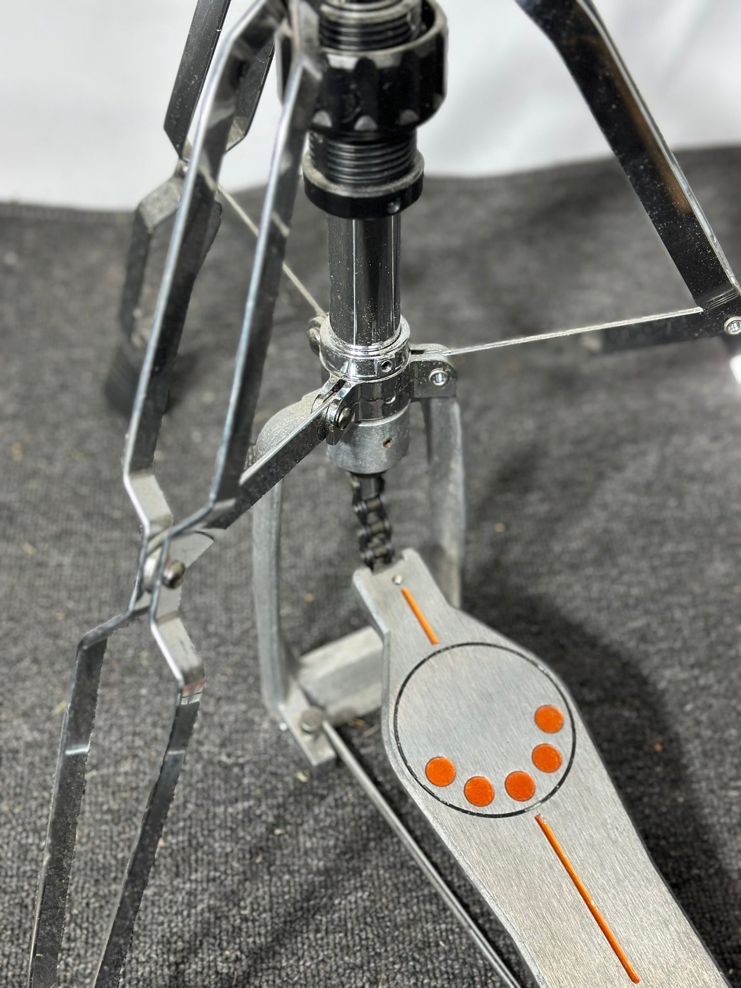 Pearl H930 Demon-Style Heavy-Duty Double Braced 3-Leg Hi-Hat Stand 2010s - Chrome / Orange