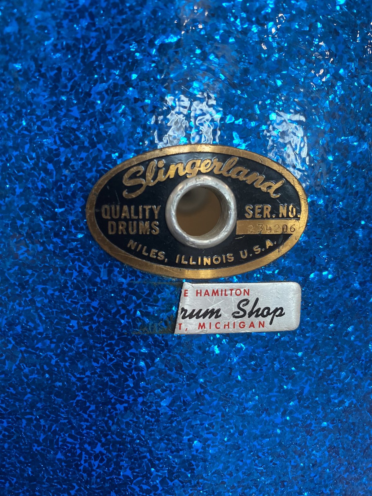 Slingerland Vintage 8x12 Rack Tom (1960s) - Blue Sparkle