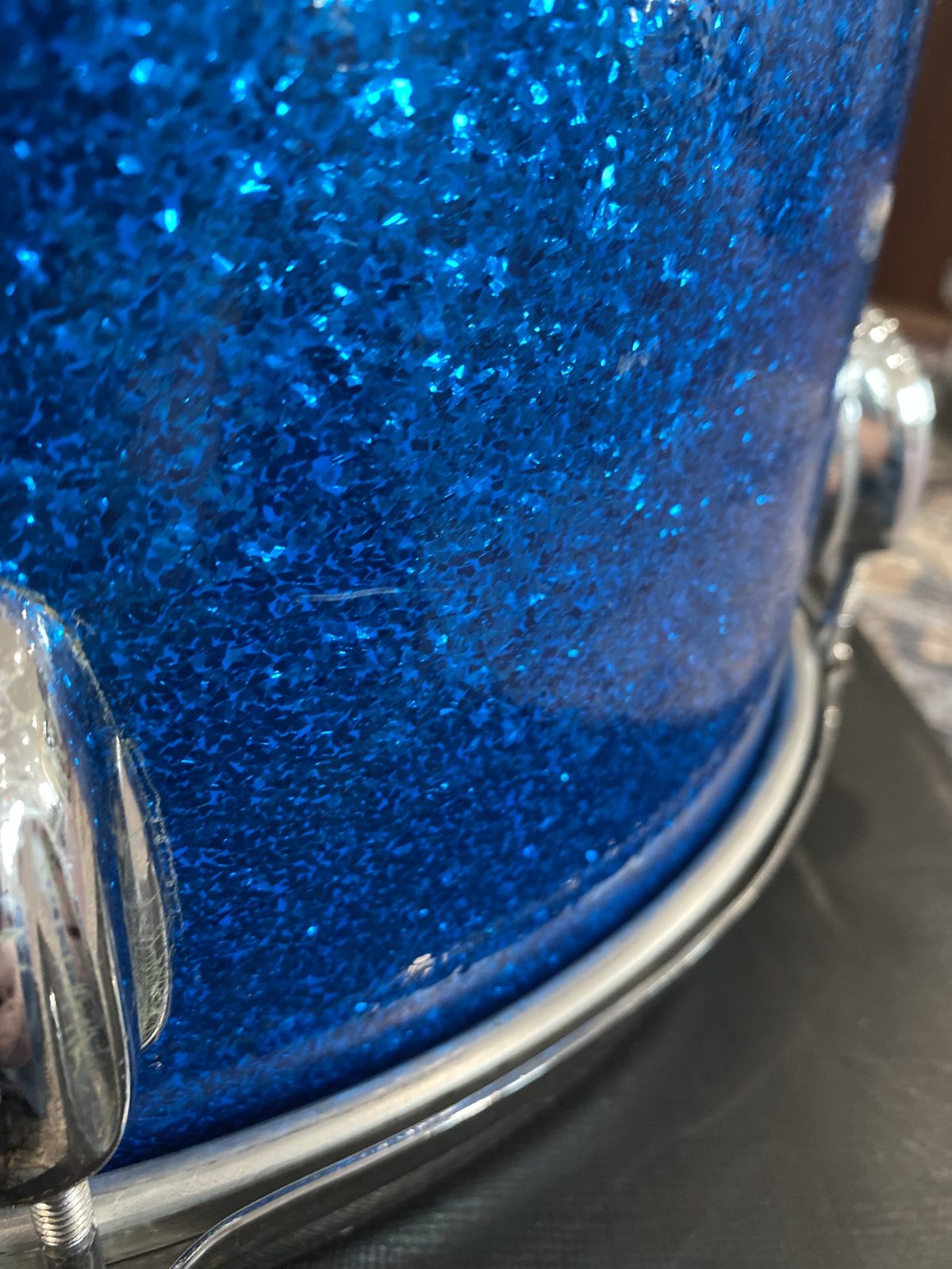 Slingerland Vintage 8x12 Rack Tom (1960s) - Blue Sparkle