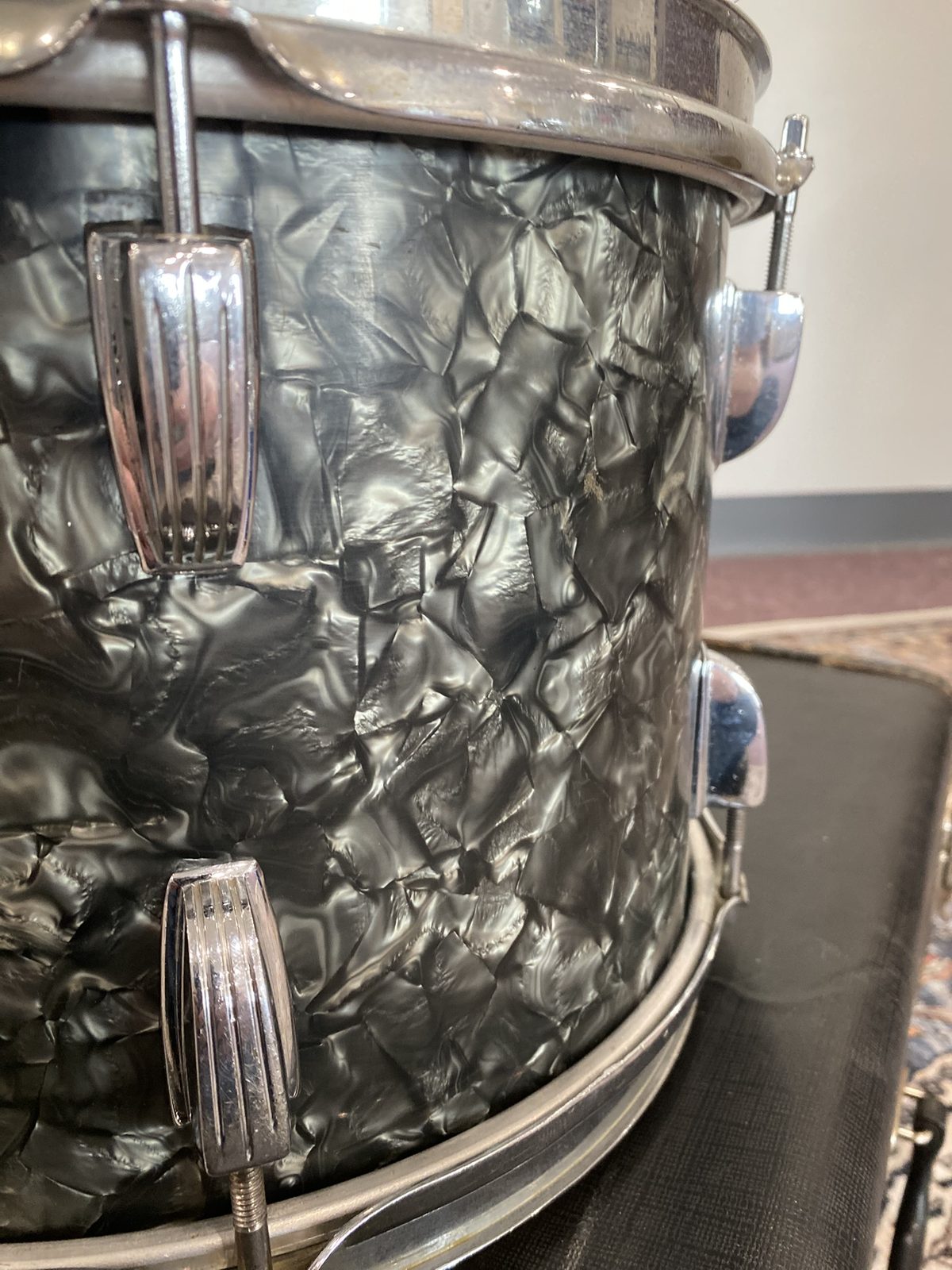 Ludwig Vintage 7x12 Rack Tom (1965) - Black Diamond Pearl