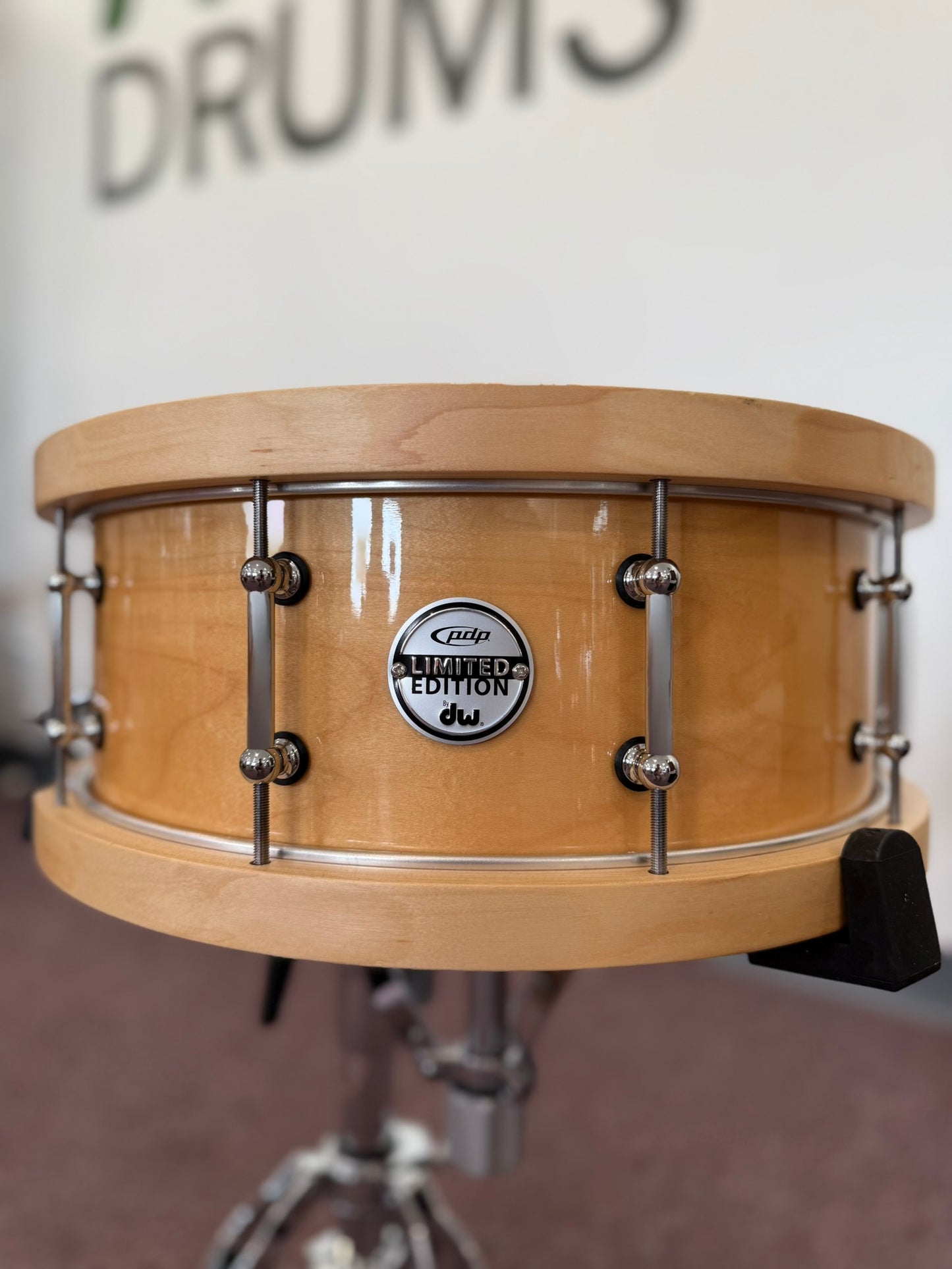 PDP Limited Edition 14x6.5" Maple Snare Drum - Wood Hoops, 10 Tube Lugs