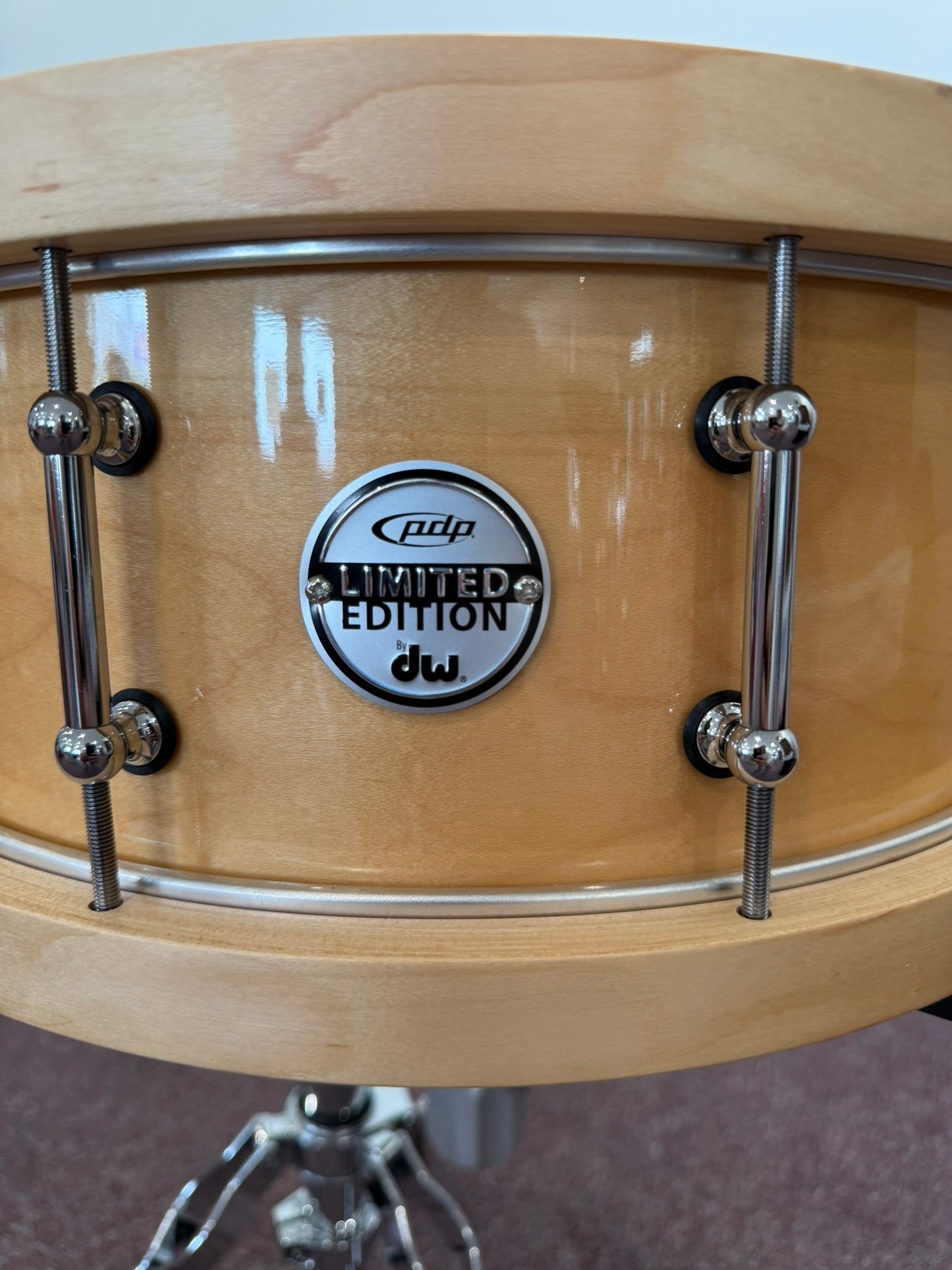 PDP Limited Edition 14x6.5" Maple Snare Drum - Wood Hoops, 10 Tube Lugs