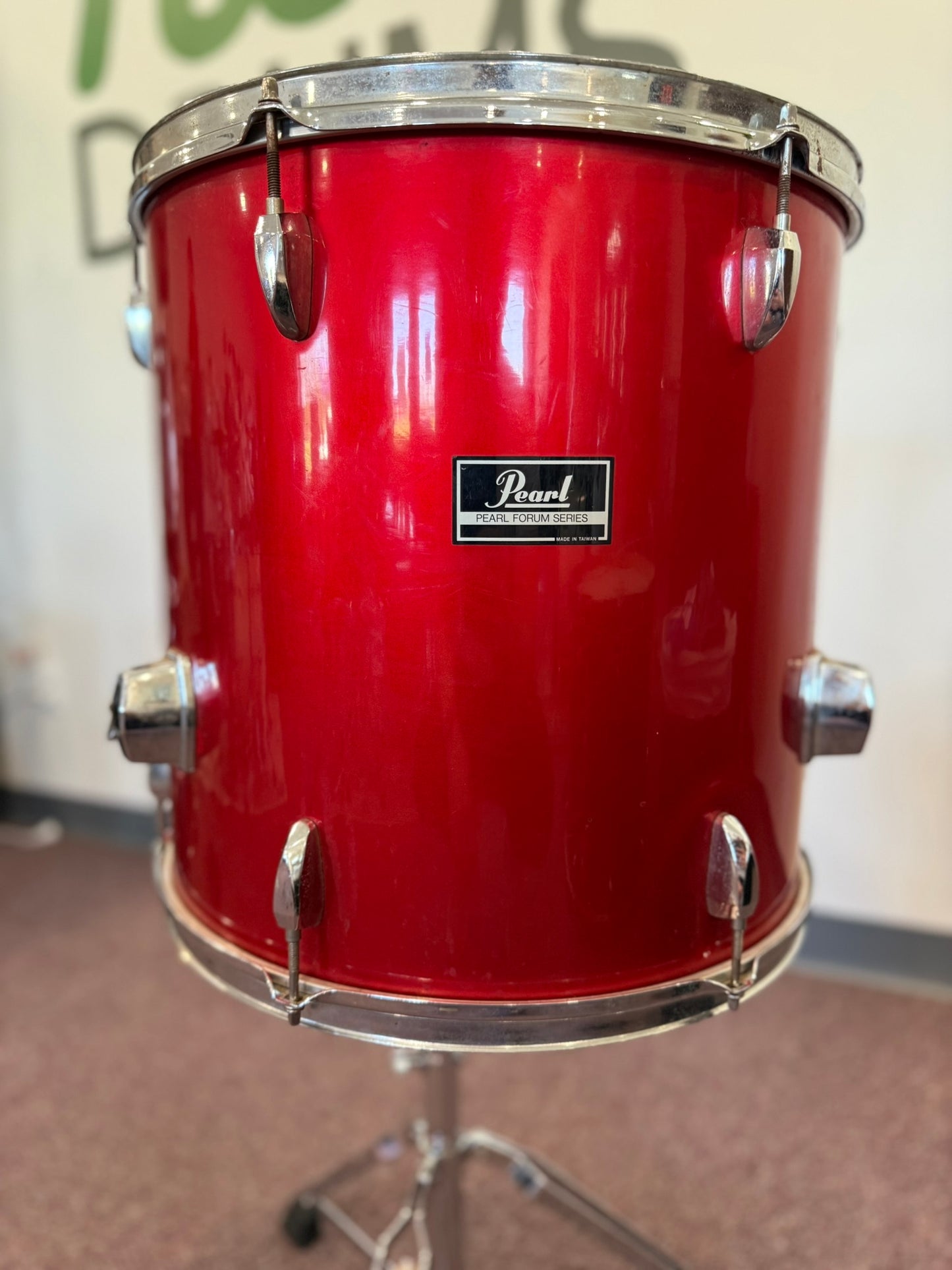 Pearl Forum Series 16x16" Floor Tom - Red - No Legs