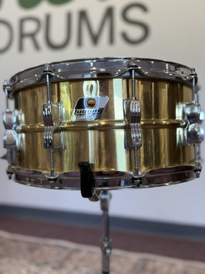 Ludwig LM304 Brass 14x6.5" Snare - Black & White Badge