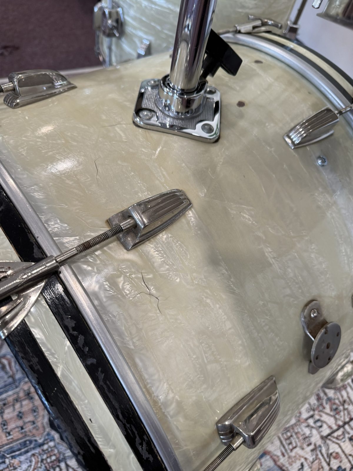 WFL/Ludwig Vintage 3-piece Drum Kit - White Marine Pearl (22/13/16)