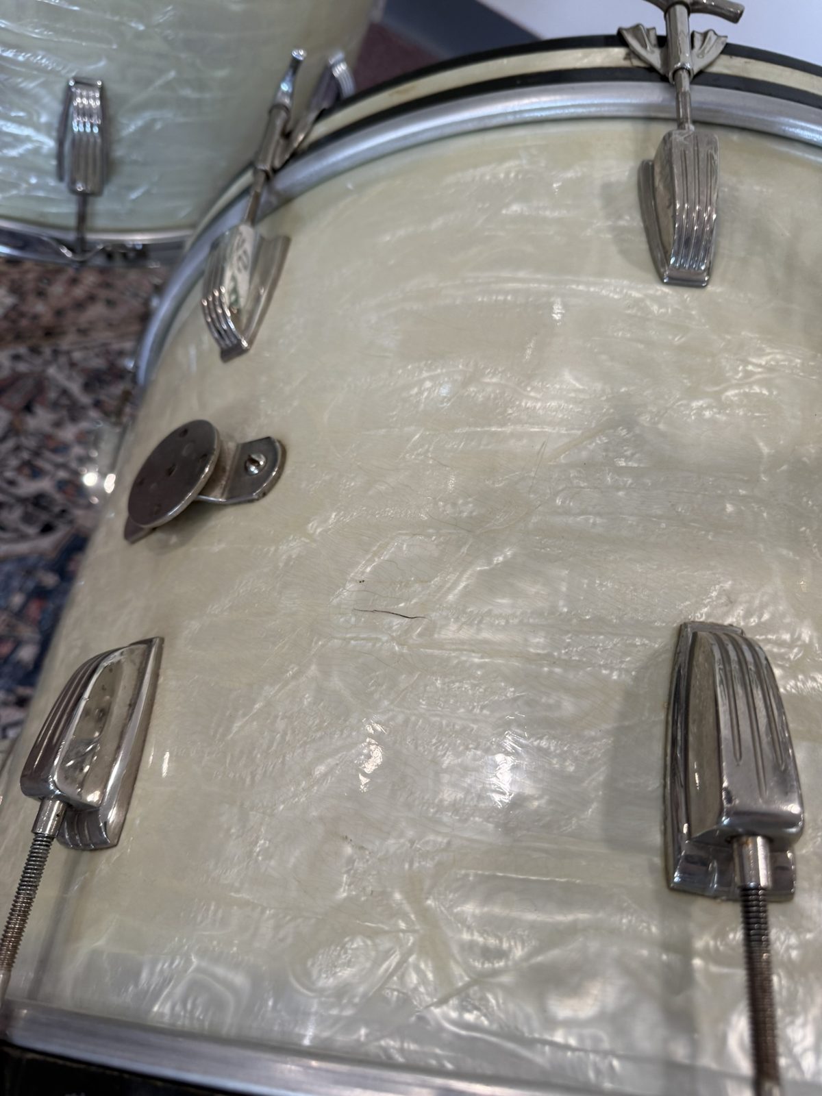 WFL/Ludwig Vintage 3-piece Drum Kit - White Marine Pearl (22/13/16)