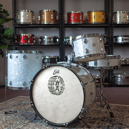Walberg & Auge Perfection 4-Piece Drum Set - White Marine Pearl - Super Rare