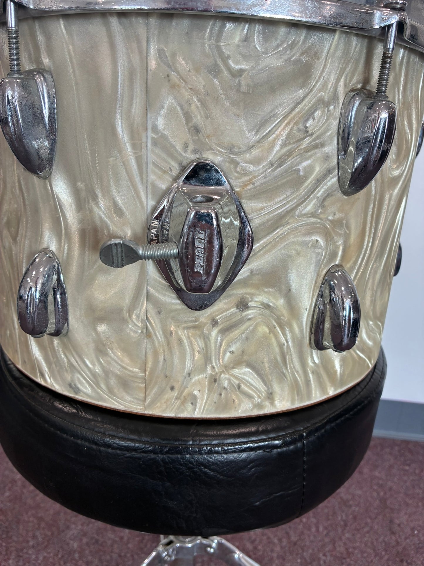 1960s Pearl 13"x8" Tom - White Satin Flame