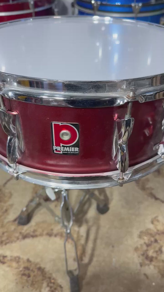Premier 14" x 5.5"  8 Lug Wood Snare Drum Percussion Clean Made In England